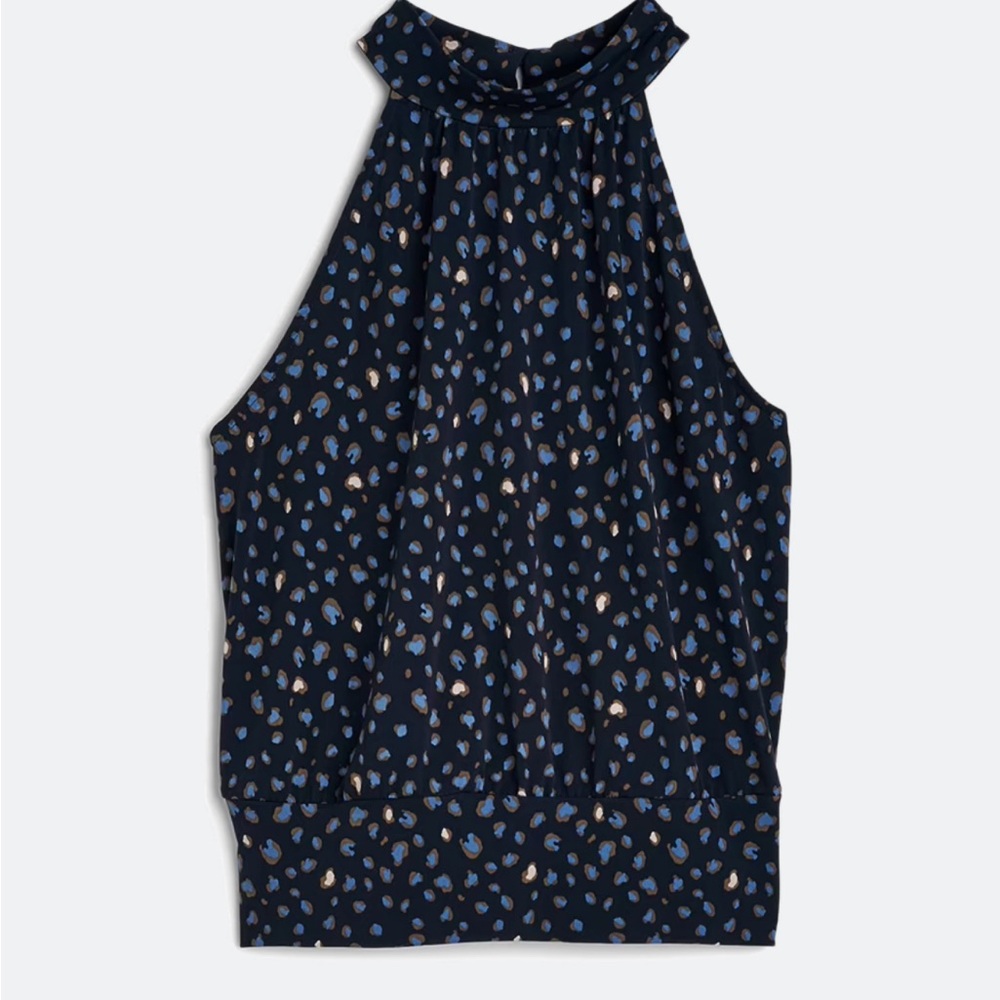 Beacon Navy Blue Patterned Blouse